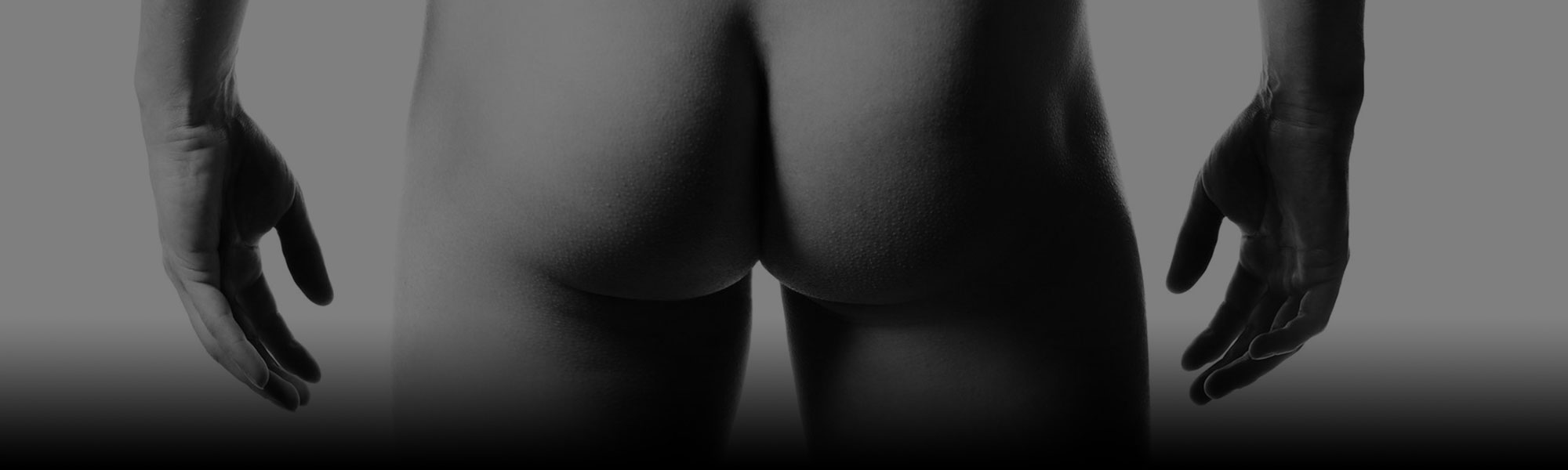 Naked man’s bum